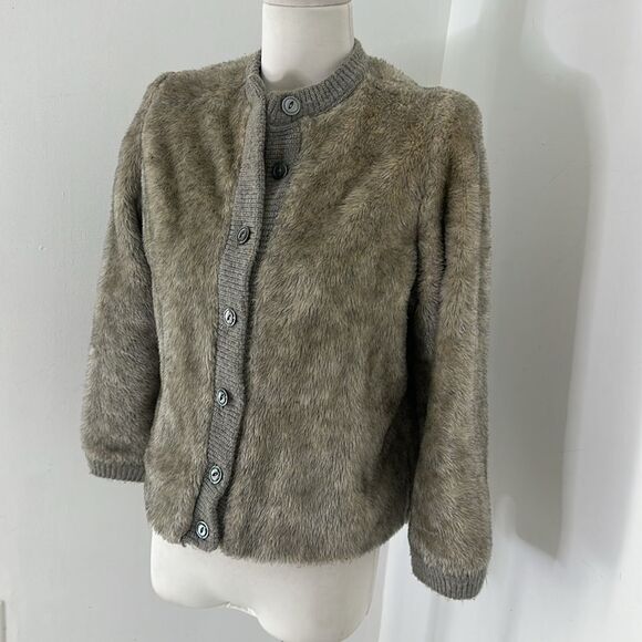 Vintage 1950s Furry Cardigan With Silk Lining Danella Sportswear - Picture 2 of 12